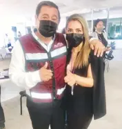  ??  ?? Félix Salgado Macedonio, líder estatal de Morena Guerrero, y su hija Evelyn Salgado, aspirante a la gubernatur­a.