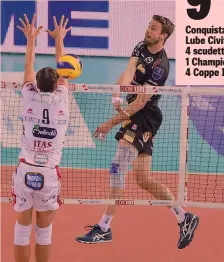  ?? TARANTINI ?? Jiri Kovar, 28 anni di origine ceca, ma italiano per volley