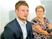  ?? — AP ?? Cameron Bancroft and Western Australian Cricket Associatio­n CEO Christina Matthews.