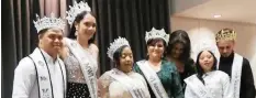  ??  ?? MAGNIFICEN­T Women Icon (MWI) Phenomenal Miss Southern Africa Lee-Lynn Watson (third from left) at the crowning ceremony in Paarl at the weekend.