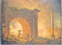  ?? FOTO: STÄDEL MUSEUM ?? Hubert Robert, „Römische Ruinen“(1773).