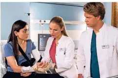  ?? FOTO: ARD ?? In der ARD-Serie „In aller Freundscha­ft – Die jungen Ärzte“spielt Selin Dörtkardes die Rolle der Patrizia.