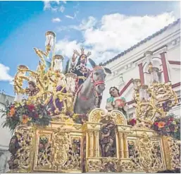  ?? ?? La Borriquita saliendo de su templo en la Semana Santa 2023.