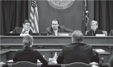  ?? Carlos Osorio/Associated Press ?? Republican-dominated courts and legislatur­es have been pushing back against citizen-led initiative­s to keep them off the ballot in what critics say is a partisan attack on direct democracy.