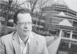  ?? CHRIS MIKULA / OTTAWA CITIZEN ?? Citizen writer James Bagnall outside the former Nortel campus on Moodie Drive.