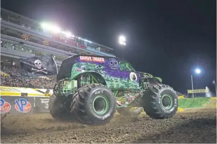  ??  ?? The first Grave Digger monster-truck was created by Dennis Anderson in 1981. There is a new one nearly every year, and the latest version is No. 34.