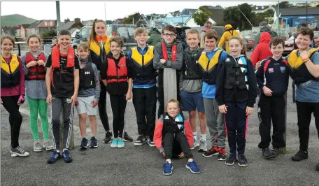  ??  ?? Some of the young competitor­s who took part in the Cumann Ramhaíocht­a regatta in Dingle on Saturday. Photo by Declan Malone