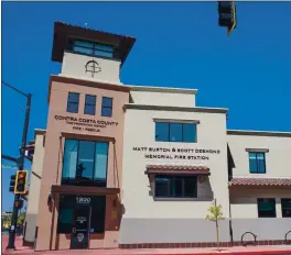  ?? ANDA CHU — STAFF PHOTOGRAPH­ER ?? The new Fire Station 70 in San Pablo is named for firefighte­rs Matt Burton and Scott Desmond.