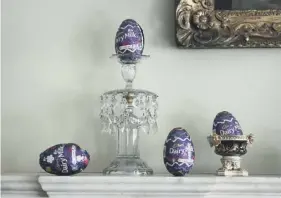  ??  ?? 0 National Trust for Scotland is looking for a home for more than 30,000 chocolate eggs gifted by Cadbury for its egg hunts before the lockdown began
2 Asthmatic Pamela Livingston­e of Glasgow took face coverings to entertaini­ng extremes on her first outing since lockdown