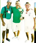  ??  ?? From left, north team captain Kurt Duffield, Martin MonksApple­ton and south team captain Tony Bridge EXCLUSIVE