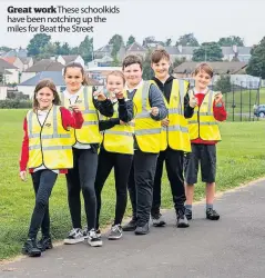  ?? ?? Great work These schoolkids have been notching up the miles for Beat the Street