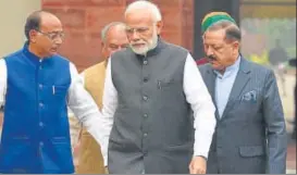  ?? ARVIND YADAV/HT PHOTO ?? Prime Minister Narendra Modi at Parliament on the first day of the winter session.
