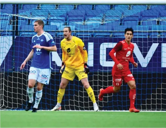  ?? ?? Eirik Holmen Johansen gjorde en strålende redning mot Molde.