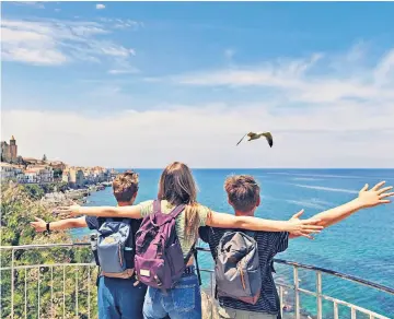  ?? ?? i Feel the freedom: schoolchil­dren in France enjoy a two-month summer break and can travel at a more leisurely pace with their families