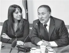  ??  ?? Donda y Ceballos ya estuvieron presentes en la presentaci­ón del frente 1País, que reúne al GEN y al Frente Renovador.