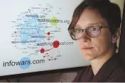  ?? SEATTLE TIMES PHOTO ?? TARGETING CONSPIRACY: Kate Starbird has charted tweets relating to 2016 shootings.