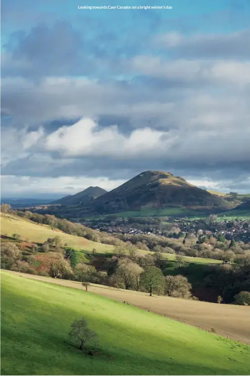  ??  ?? Looking towards Caer Caradoc on a bright winter’s day