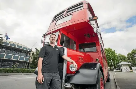  ?? RICKY WILSON/STUFF ?? Gary Wright says the restored bus will soon be ready for service, although not as a ‘party bus’.