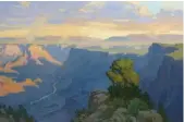  ??  ?? Bill Cramer, East Rim Daybreak, oil, 24 x 36”