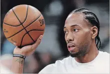  ?? ASSOCIATED PRESS FILE PHOTO ?? Clippers television analyst Bruce Bowen made a number of critical comments about Kawhi Leonard, pictured, on Sirius XM Radio.