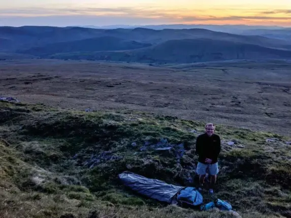  ??  ?? Bivvying is catching some winks in a sleeping bag within a waterproof shell (Paul Kirkwood)