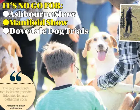  ??  ?? The Ashbourne Show brought huge numbers to town last year and, inset, the Dovedale Dog Trials