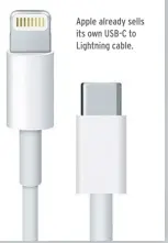  ??  ?? Apple already sells its own USB-C to Lightning cable.