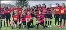  ?? ?? Oban High School’s Under 14 girls’ rugby team.