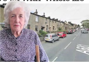  ?? Google streetview ?? ● The removal van was taken from outside the former home of Marjorie Hall (inset) on Todmorden Road, Bacup