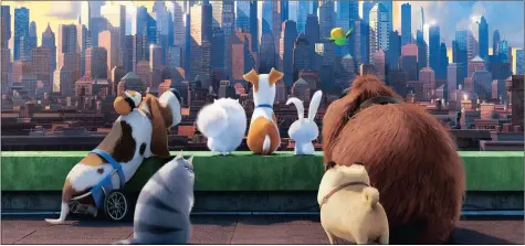  ??  ?? DOGGED: Set in a dream version of Manhattan, the ‘ Secret life of Pets’ is a story about a little terrier named Max, whose lifestyle is upended when his owner comes home with a rescue dog named Duke. Max soon finds himself stranded with Duke in the Big...