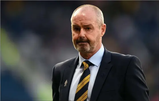  ??  ?? Scotland manager Steve Clarke, whose team take on Russia 2018 semi-finalists Belgium in a Euro 2020 qualifier this evening, at Hampden.