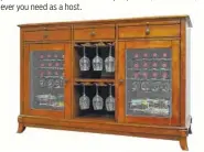  ?? VINOTEMP/TRIBUNE NEWS SERVICE ?? Combining the look of a credenza with the function of a fridge, the Vinotemp Portofino 36-Bottle Dual Zone ($2,059.99) can also double as a bar.