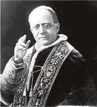  ?? ABC ?? 0 Pío XI constató la seculariza­ción de la sociedad a través de sus encíclicas.