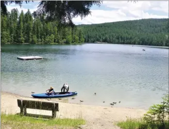  ?? J.P. SQUIRE/Special to The Daily Courier ?? This week’s Secret Okanagan Spot is Gardom Lake in the North Okanagan. It’s a popular lunch spot for cyclists touring the Armstrong area via Gardom Lake Road and then Park Road. You can also get there by taking Highway 97B and then Gardom Lake Road.