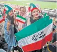  ?? AFP ?? Iranian women attend the 2018 World Cup match in Russia.