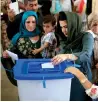  ?? Reuters ?? A woman casts her vote in Kirkuk on Monday. —