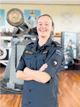  ?? Photo / Supplied ?? Te Puke Intermedia­te School teacher and naval reservist trainee Bayley Macdonald.