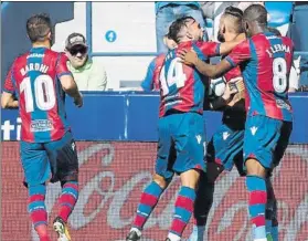  ?? FOTO: EFE ?? El gol de Morales rompió una racha de tres partidos sin marcar y da moral al Levante