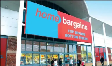  ??  ?? Home Bargains will be opening in the former Poundland store at Warren Retail Park