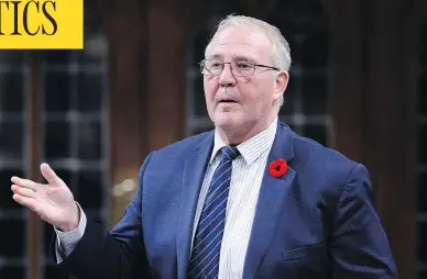  ?? JUSTIN TANG / THE CANADIAN PRESS ?? Minister of Border Security and Organized Crime Reduction Bill Blair says he has not seen evidence of organized crime infiltrati­ng the legal marijuana industry.