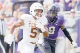  ?? RON JENKINS/AP ?? Longhorns sophomore running back Bijan Robinson leads the nation’s fifth-ranked rushing attack.