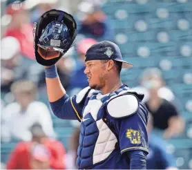  ?? ASSOCIATED PRESS ?? Milwaukee Brewers catcher Pedro Severino can be reinstated from his 80-game PED suspension Sunday.