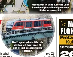  ?? ?? Die Erzgebirgs­bahn fährt ab Montag auf den Linien 80 und 81 mit ausgedünnt­em Fahrplan.