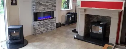  ??  ?? JC Byrne Fireplaces and Stoves. Electric fires , stoves and fireplaces.