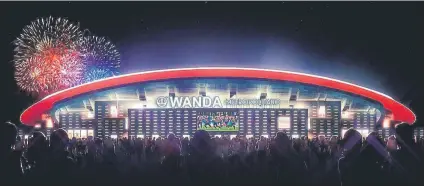  ?? FOTO: ATLETI ?? Así quedará el Wanda Metropolit­ano, nuevo estadio del Atlético en unos meses