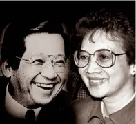  ??  ?? CORY became Ninoy’s number one campaigner.