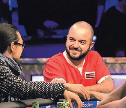  ?? CORTESÍA ?? Steve Thompson fue segundo lugar en el World Series Poker 2016, en Las Vegas, Estados Unidos. En el evento participar­on 1.575 jugadores. Ahora va a Macao, al PokerStars Championsh­ip.