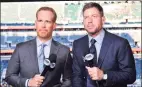  ?? William Hauser for FOX Sports ?? NFL on Fox announcers Joe Buck, left, and Troy Aikman in the booth in Philadelph­ia.