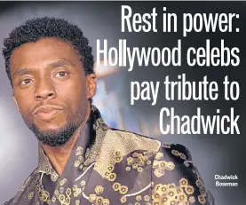  ?? PHOTO: VALERIE MACON/AFP ?? Chadwick Boseman