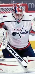  ?? CHRIS SZAGOLA/AP ?? Washington Capitals goalie Ilya Samsonov makes a save during the first period against the Philadelph­ia Flyers Saturday in Philadelph­ia.